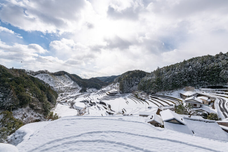 津野町各所の雪景色