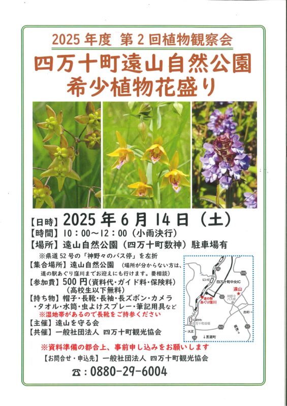 【四万十町】2025年度第２回植物観察会